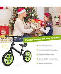 Kids Balance Bike No Pedal Training Bicycle w/ Adjustable Handlebar & Seat