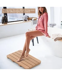 21.5" x 13.5" Bath Mat Waterproof Hips Spa Shower with Non Slip Foot Pads