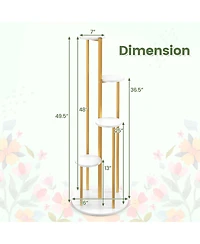 4-Tier Metal Plant Stand 49.5" Tall Potted Planter Display Shelf Storage Rack
