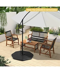Costway 4PCS Fillable Umbrella Base Stand Patio Offset Cantilever Umbrella Base Garden