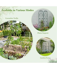 4 Pack Rustproof Metal Garden Trellis 71" x 20" Wire Lattice Panel for Patio