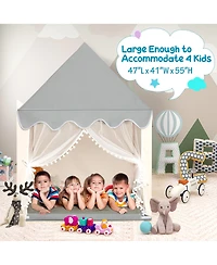 Kids Play Tent Large Playhouse Children Castle Fairy Tent Gift