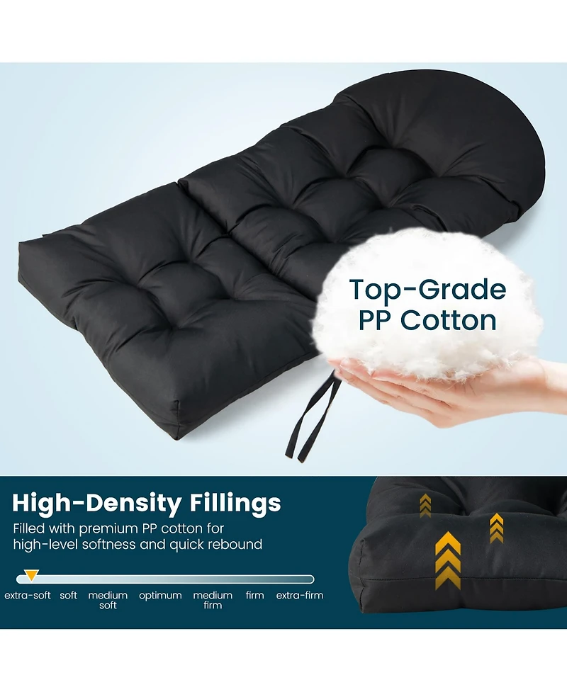 Patio Adirondack Chair Cushion High Back Fade Resistant 5'' Seat Pad Outdoor