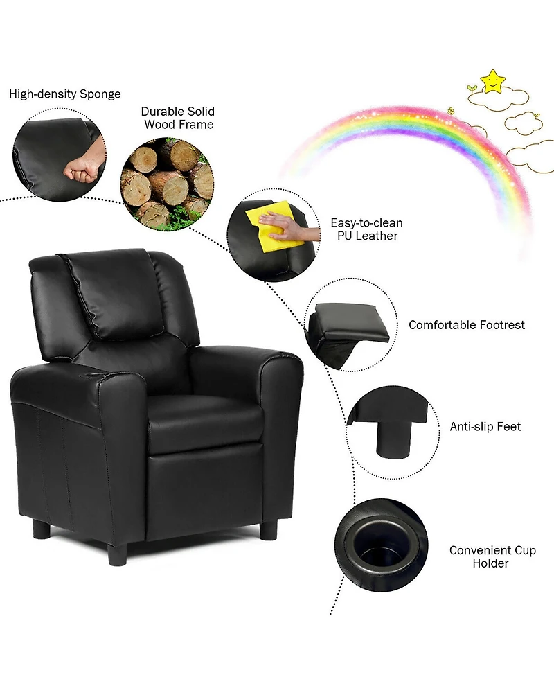 Kids Recliner Armchair Children's Furniture Sofa Couch Chair