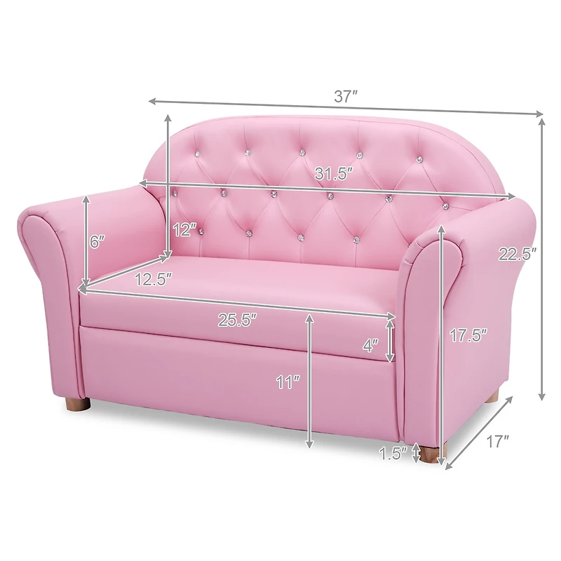 Kids Sofa Princess Armrest Chair Lounge Couch Children