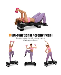 31'' Aerobic Exercise Stepper Cardio Trainer W/Riser Adjustable
