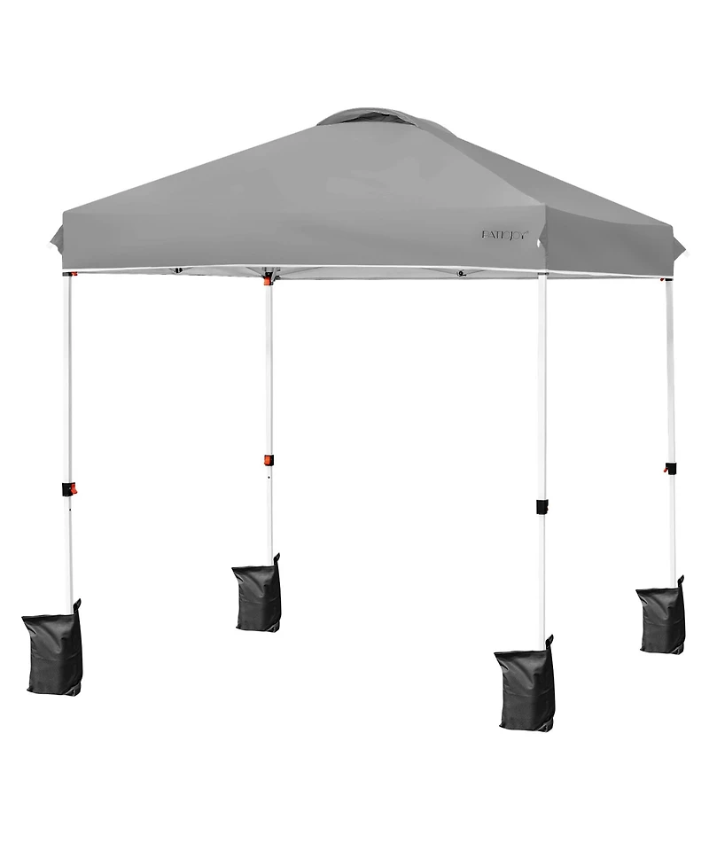 6x6 Ft Pop Up Canopy Tent Camping Sun Shelter W/ Roller Bag