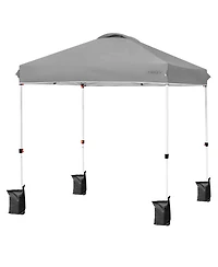 6x6 Ft Pop Up Canopy Tent Camping Sun Shelter W/ Roller Bag