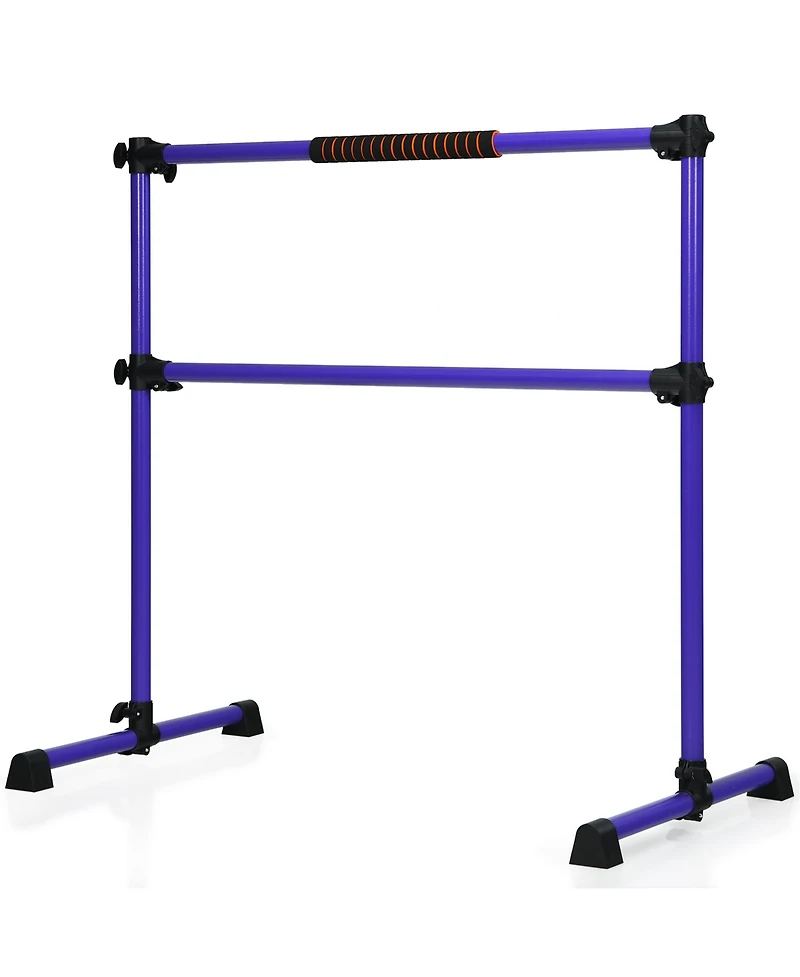 Portable Ballet Barre 4ft Freestanding Adjustable Double Dance Bar