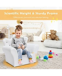 Pink Kids Sofa Armrest Chair Couch Children Toddler