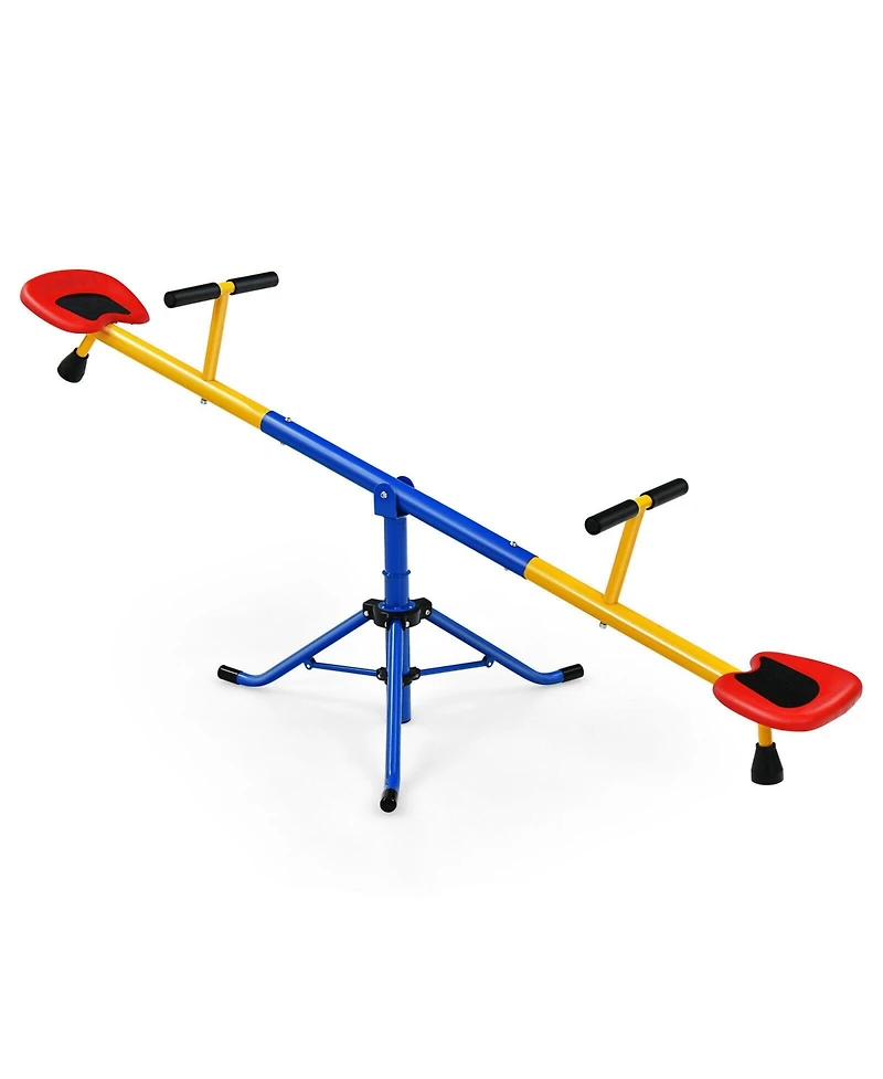 360° Swivel Seesaw for Kids, Rotating Teeter Totter for Outdoor Playground Fun