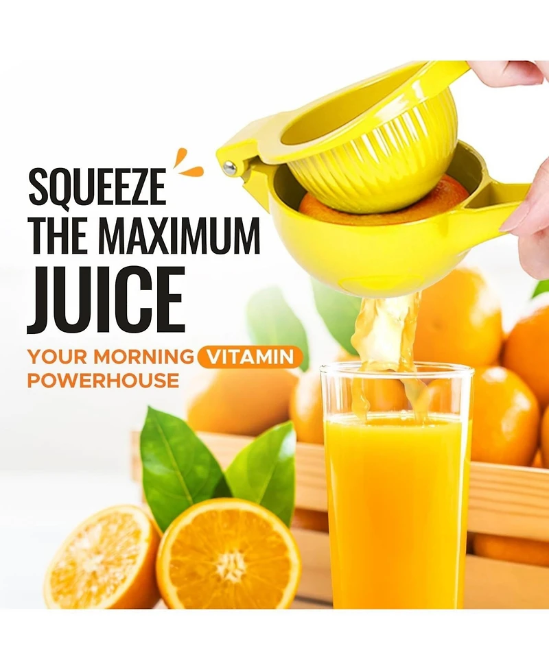 Premium Quality Metal Orange Squeezer, Citrus Juicer, Manual Press for Extracting the Most Juice Possible