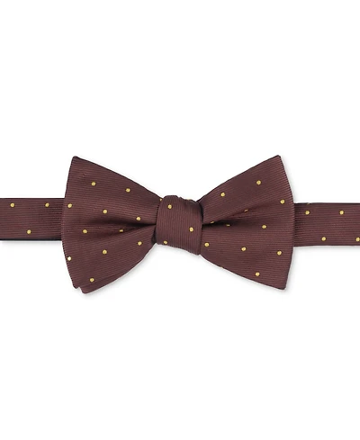 Tayion Collection Men's Brown Dot Bow Tie