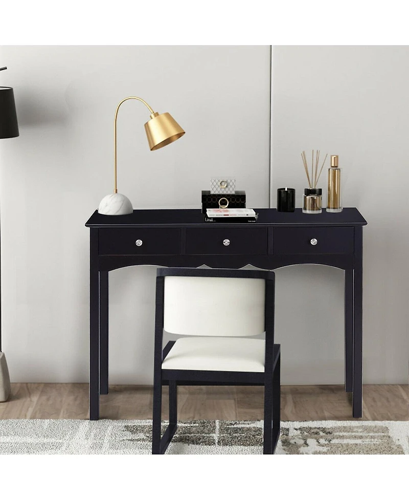 Costway Console Table Hall table Side Table Desk Accent Table 3 Drawers Entryway