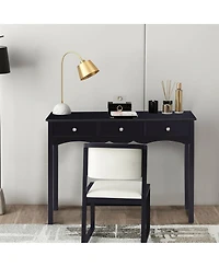 Costway Console Table Hall table Side Table Desk Accent Table 3 Drawers Entryway