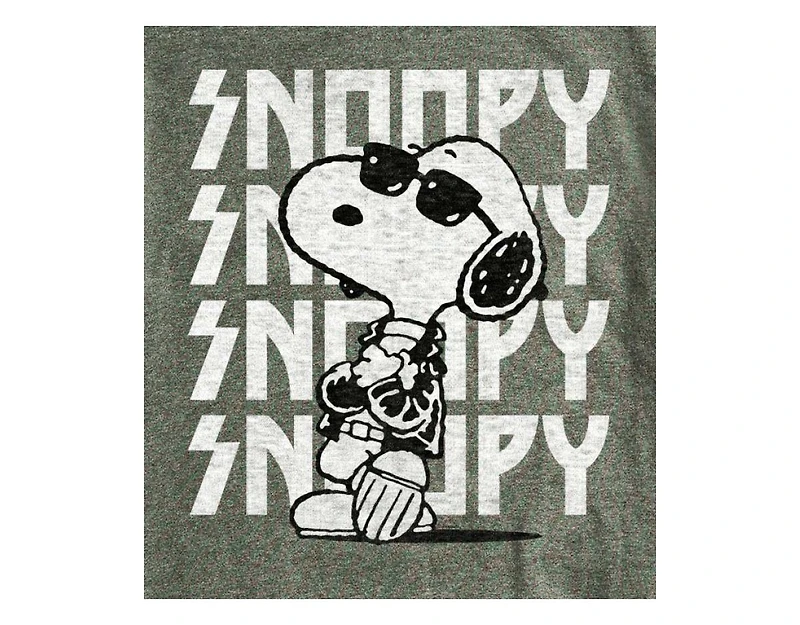 Hybrid Apparel Snoopy Rock Name Repeat Men's Short Sleeve Tee
