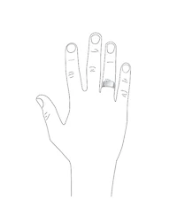 Bling Jewelry Simple Monogram Rectangle Shape Signet Band Ring .925 Sterling Silver