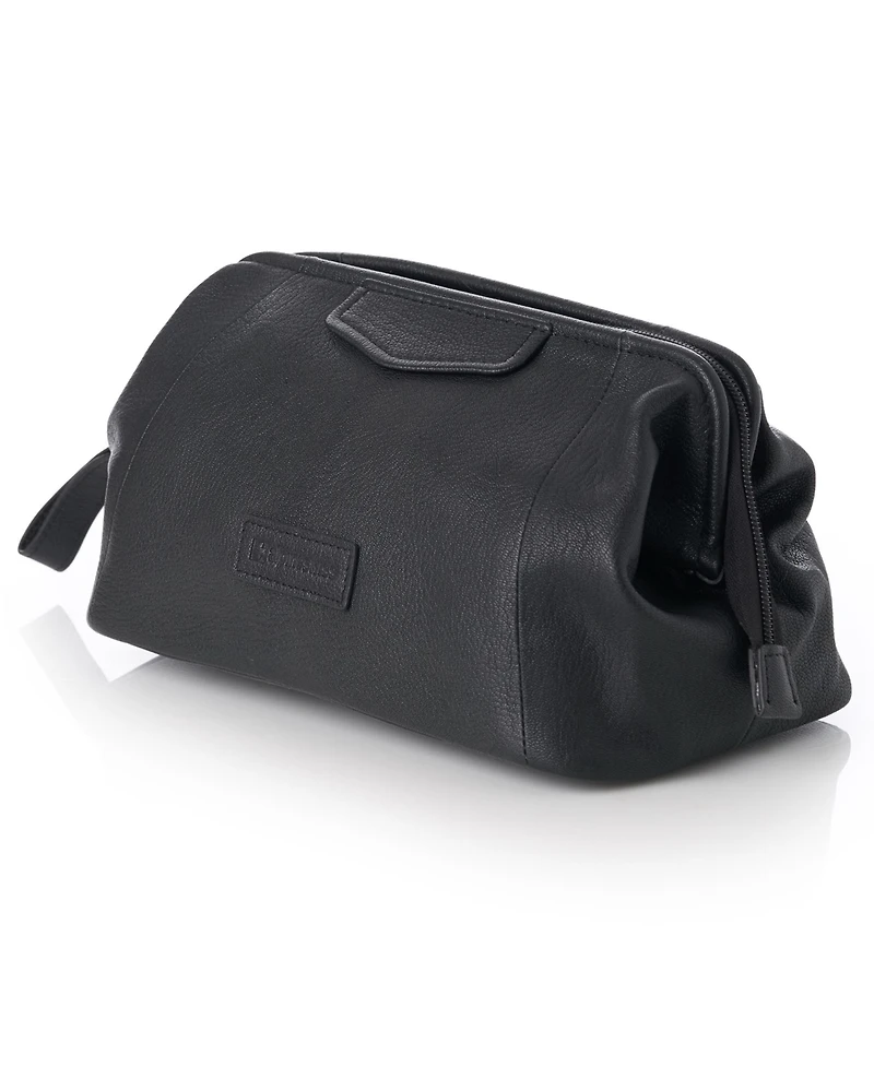 Alpine Swiss Lauter Toiletry Bag Genuine Leather Shaving Kit Dop Kit Travel Case