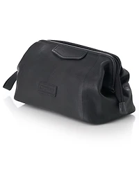 Alpine Swiss Lauter Toiletry Bag Genuine Leather Shaving Kit Dop Kit Travel Case
