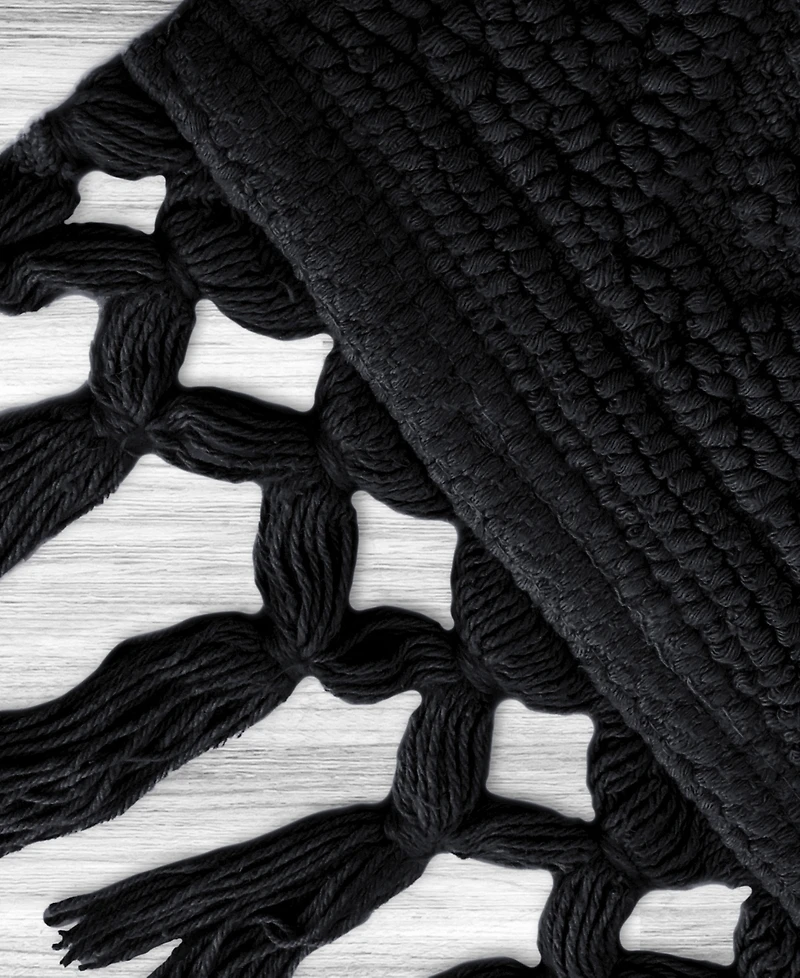 Jean Pierre New York Ricardo Fringe Cotton Bath Rug 17" x 31"