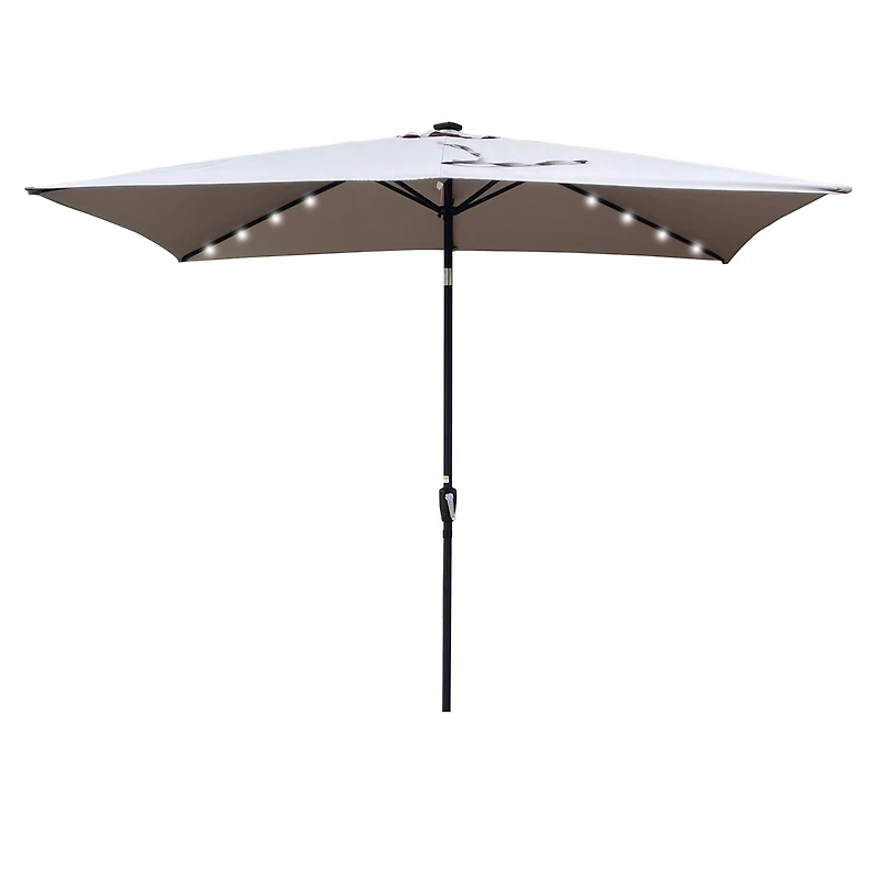 Streamdale Solar Led Patio Umbrella Crank, Tilt, 10x6.5 ft