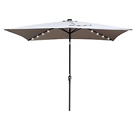 Streamdale Solar Led Patio Umbrella Crank, Tilt, 10x6.5 ft