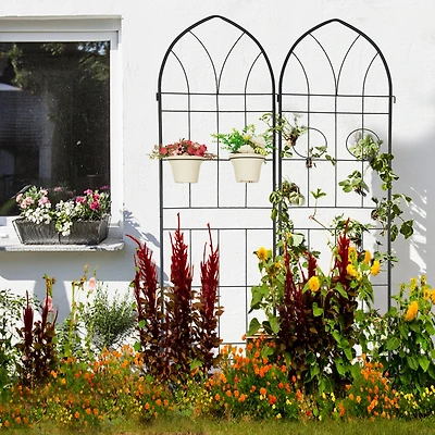 Streamdale 78.7" X 19.7" Metal Garden Trellis for Climbing Plants