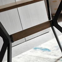 Streamdale Furniture Mdf Dining Table with Black Metal Legs