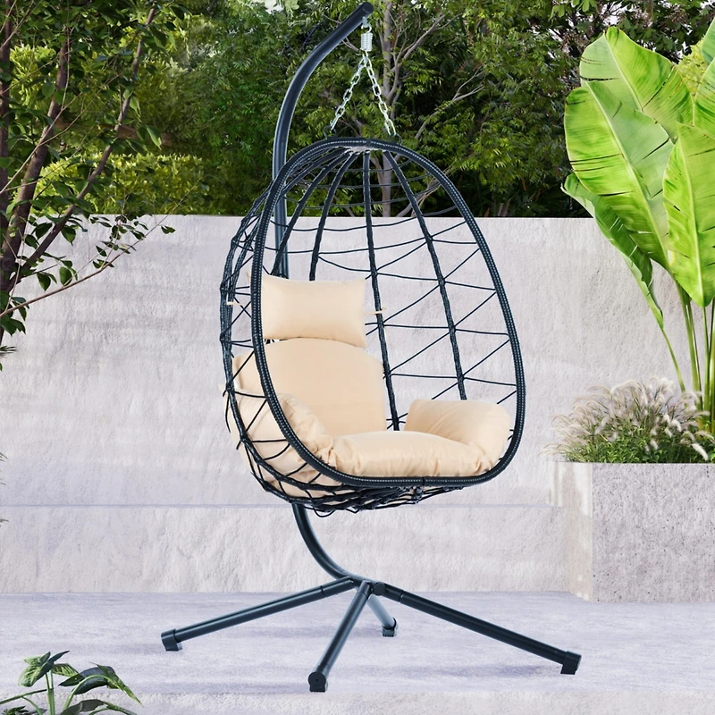 Streamdale Egg Chair with Stand for Indoor and Outdoor Use