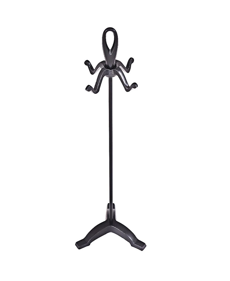 5 Pieces Rustic Heavy Duty Compact Wrought Iron Fireplace Tools Set