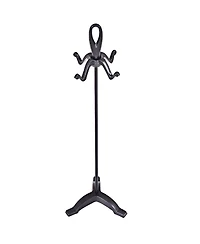 5 Pieces Rustic Heavy Duty Compact Wrought Iron Fireplace Tools Set