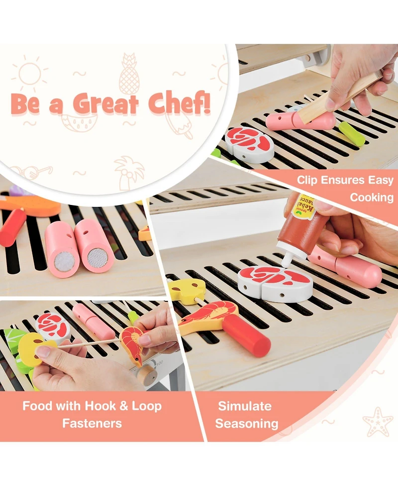 Kids Barbecue Grill Playset for Girls and Boys Aged 3+