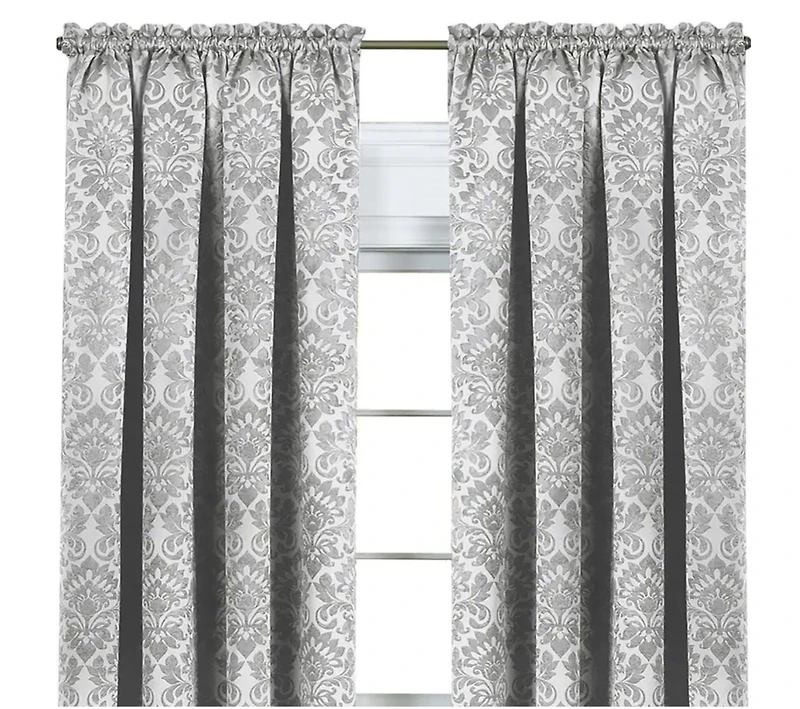 Kate Aurora Royal Living 2 Piece Curtain Panels - 63 in. Long Ivory