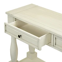Streamdale 63" Long Navy Console Table with Drawers & Shelf