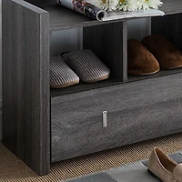 Shoe Bench Distressed Grey