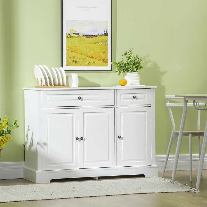 Homcom Modern Sideboard Buffet Cabinet with Storage Cupboards and Drawers