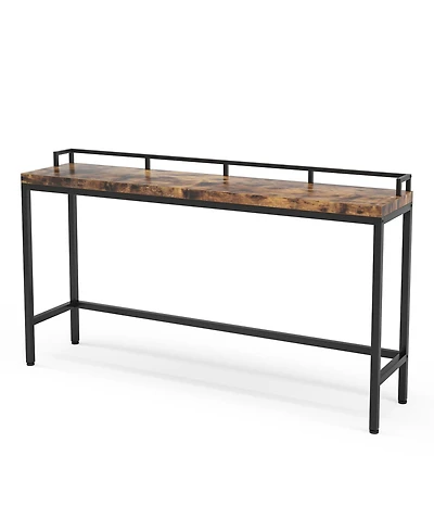 Tribesigns 70.9 inch Extra Long Sofa Table Rustic Industrial Console Behind Couch