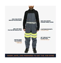 RefrigiWear Men's Freezer Edge Insulated Bib Overalls - Waterproof, High-Performance Cold Storage Workwear