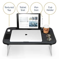 Nestl Foldable Lap Desk - Portable & Lightweight - Ideal for Working, Reading, or Eating