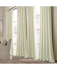 Lush Decor Belgian Flax Prewashed Linen Rich Cotton Blend Window Curtain Panel