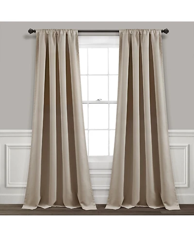 Lush Decor Insulated Rod Pocket Blackout Window Curtain Panels