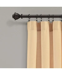 Lush Decor Linen Button Window Curtain Panels