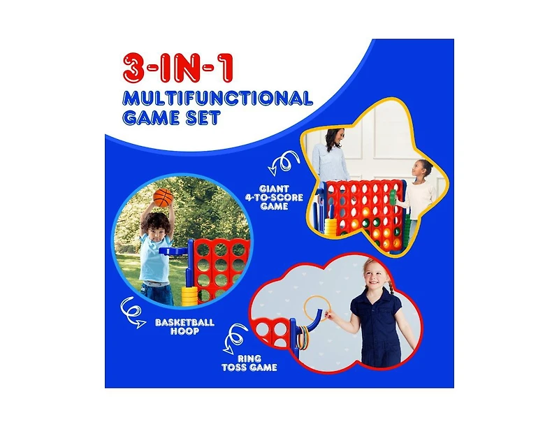 Giant 4-to-Score Game Set – Large Backyard or Party for Family & Friends