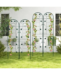 Slickblue 2 Pack 86.5 x 20 Inches Metal Garden Trellis for Climbing Plants