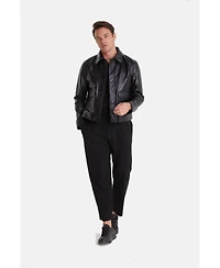 Furniq Uk Men's Fashion Jacket, Nappa Black