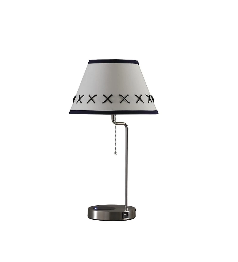Streamdale 20-Inch Shelby Modern Craft Table Lamp with Usb Charging Station