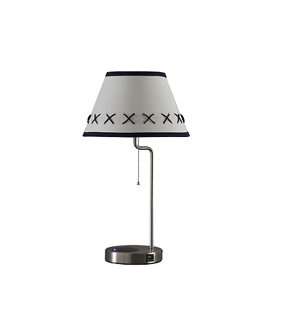 Streamdale 20-Inch Shelby Modern Craft Table Lamp with Usb Charging Station