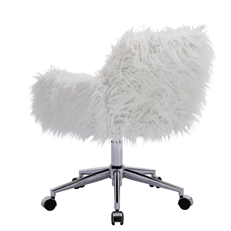 Streamdale Faux Fur Office Chair Modern & Comfy