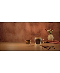JoyJolt Fluted Glass 5.4oz Espresso Mugs, Set of 2