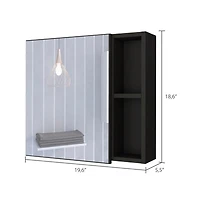 Streamdale Myrick 2-Shelf Medicine Cabinet With Mirror Wengue